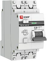 Автомат дифференциального тока АВДТ EKF PROxima АД-32 2п 20А 30мА 4,5кА C тип AC картинка